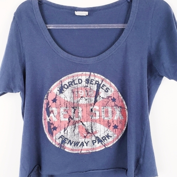 Soft as a Grape Vintage Graphic‎ Boston Red Sox Cropped T-shirt size Large - Picture 2 of 6